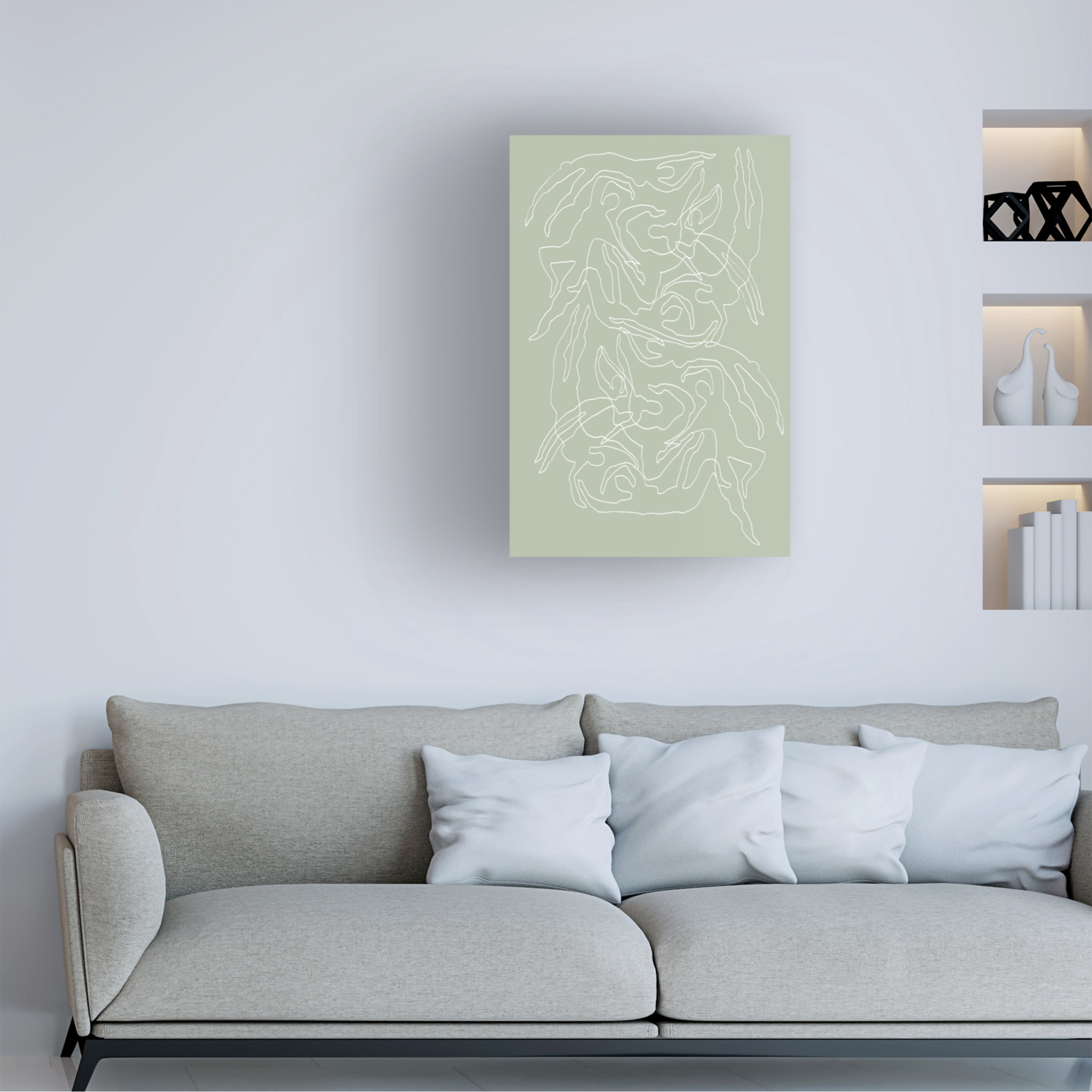 Trademark Fine Art Pictufy Studio II Swimmers Green Canvas Wall Art