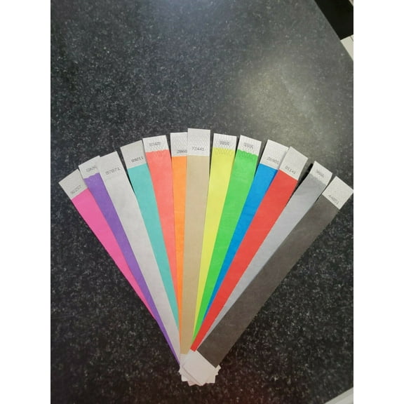 130  1"  (10 each of 13 colors) WRISTBANDS. , WRISTBANDS FOR EVENTS,