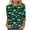 Green, variant on Cavosen St Patricks Day 3/4 Sleeve Tops for Women with Crew Neck Holiday Shamrock Green Print Blouse Pullover Festival Shirts Blessed Vacation Trendy Tshirts Dressy Tees S