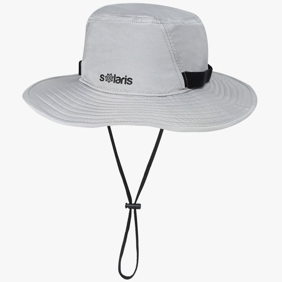 Solaris Trailblazer Men’s UPF 50  Sun Hat – Lightweight Quick-Dry Wide Brim Outdoor Hat with Tactical Strap & Adjustable Fit for Fishing, Hiking, Camping, Boating, and Gardening