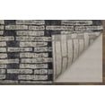 thumbnail image 4 of Feizy Kano Transitional Geometric, Gray/Black/Ivory, 6'7" x 9'6" Area Rug Easy Care Stain Resistant Fade Resistant Industrial Distressed Design Carpet for Living Dining Bed Room, 4 of 9