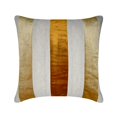 thumbnail image 1 of The HomeCentric Decorative Gold Pack of 2, 12x12 inch (30x30 cm) Throw Pillow Covers, Velvet & Linen Patchwork Throw Pillows For Sofa, Striped Pattern Modern Style Easter - Velvet Band Gold, 1 of 5