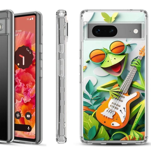 Shockproof Phone Case for Google Pixel 8a 5G, Hybrid Case Cover, by OneToughShield – Grasshopper