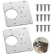 thumbnail image 2 of Artefacto de reparación de bisagras, placas de soportes de reparación de fácil instalación con 12 tornillos, para madera, muebles, estantes, cabina (2 piezas), 2 of 5
