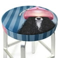 thumbnail image 3 of Pofeuu Dog in Hairdresser Print Round Bar Stool Covers - Super Soft and Washable Elastic Stool Cushion Slipcover Easy Clean Velvet-14 inch, 3 of 7