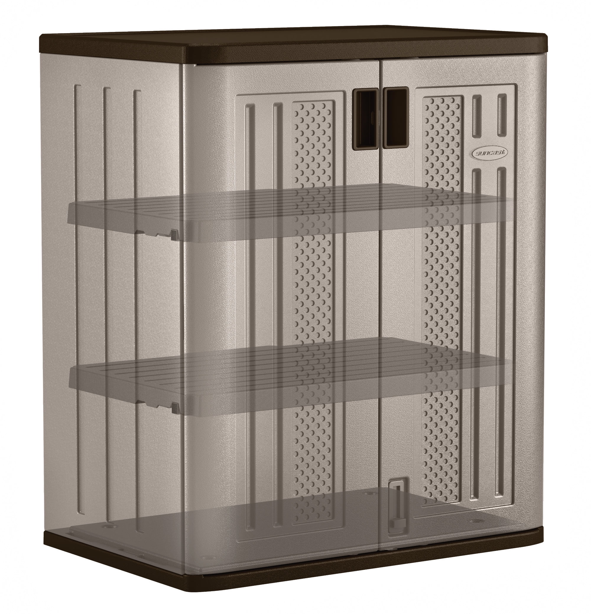 Suncast Resin Base Cabinet with 2 Metal-Reinforced Storage Suncast Resin Base Cabinet with 2 Metal-Reinforced Storage