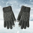 thumbnail image 2 of BKQCNKM Gloves for Cold Weather Winter Gloves Screen Gloves for Winter Thermals Plus Fleece Knit Cycling Gloves Winter Gloves Women, Dark Gray One Size, 2 of 3