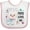 White and Pink, variant on Inktastic Papa Loves Me Cute and Happy Llama Boys or Girls Baby Bib