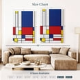 thumbnail image 4 of Elephant Stock Geometric Mondrian Ii Wall Art - Vertical Canvas Wall Art - Living Room Wall Decor - Abstract Canvas - Purple And Red Decor - 32" x 48", 4 of 8