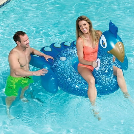 Bestway Vinyl Pretty Peacock Ride-On Pool Float, (Best Way To Throw A Baseball)
