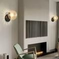 thumbnail image 4 of Wall Sconce Mid Century Modern Glass Globe Wall Lights, 1 Light,6" Wide E26 Bathroom Vanity Lights for Living Room Bedroom Bedside Hallway,Gold,D, 4 of 7