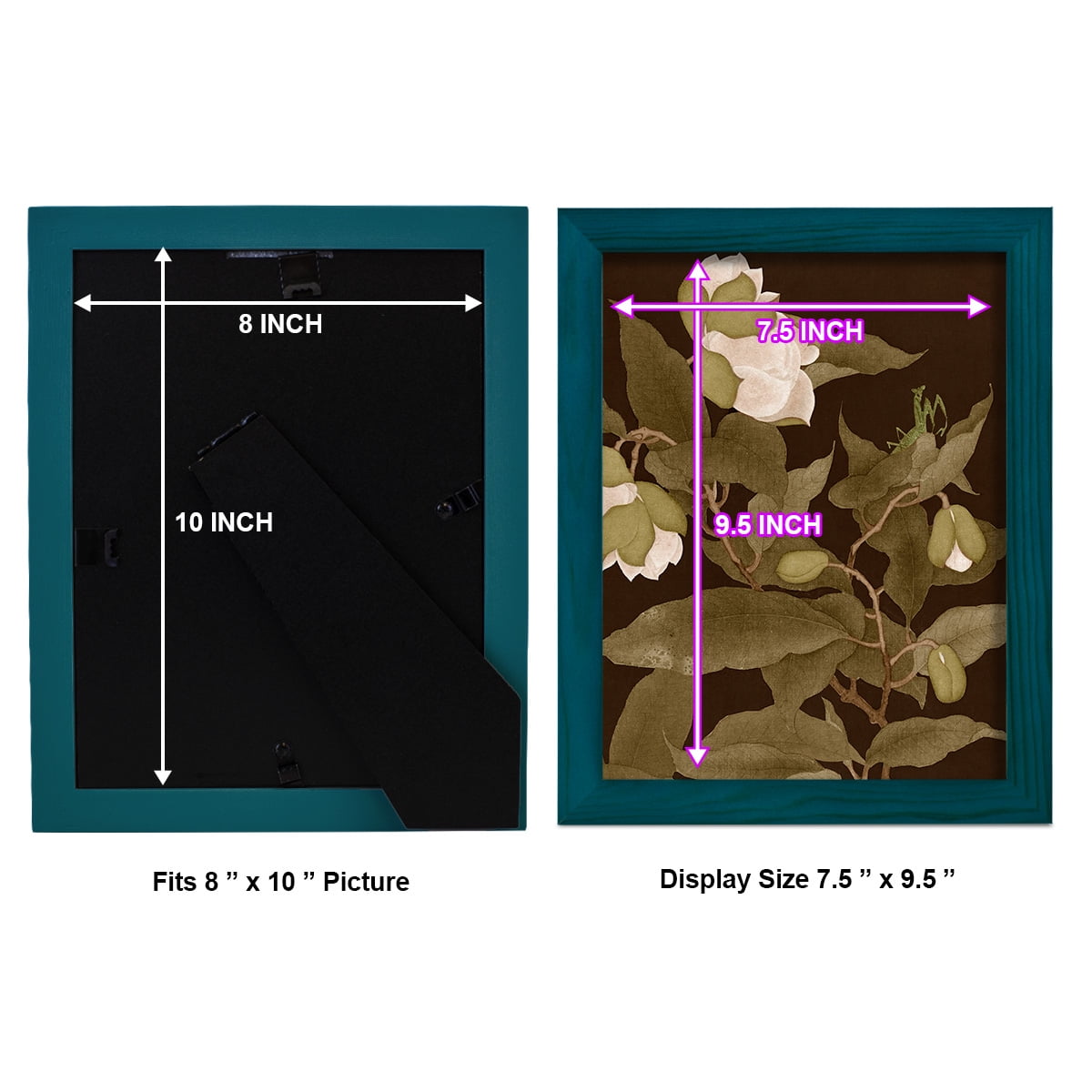 Asian Brocade I - Framed Print w/glass - Ocean Blue
