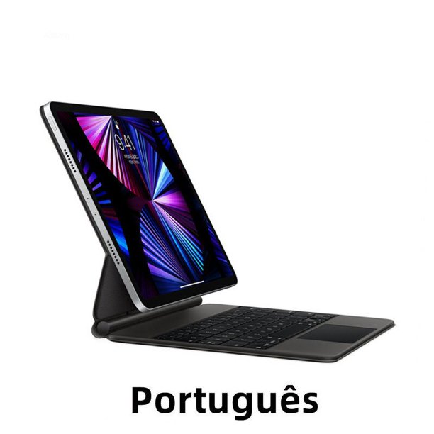 AJIUYU-teclado mágico para iPad Pro, 11 pulgadas, 12,9, 2022, 2021, 20, 2018, Air 5, 4, cubierta inteligente, tableta magnética, portugués, español, árabe