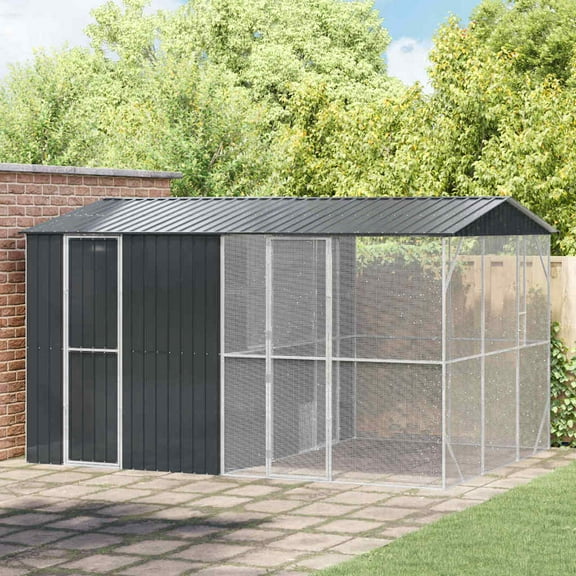 vidaXL Bird Cage Anthracite 430 x 310 x 247 cm Galvanized steel