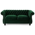 thumbnail image 2 of Emerald-Colored | Chesterfield-Style Loveseat for Stylish Decor | Enhances the Look of Your Space with Button Tufting, 2 of 6