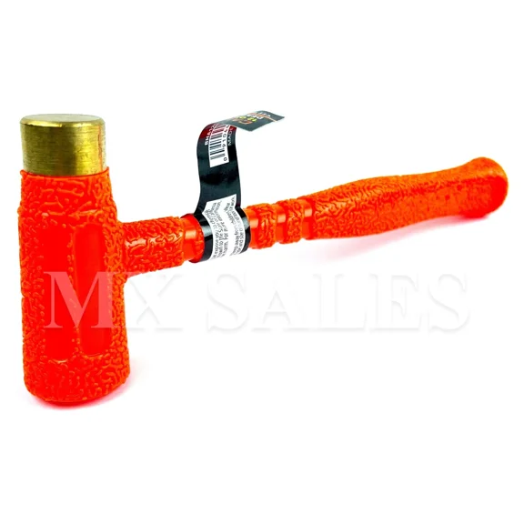 Dead Blow Hammer 12 Oz Brass Head Dual Multi-Purpose Mallet Pvc Molded Head