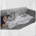 thumbnail image 6 of Tribal Soft Flannel Fleece Throw Blanket, Minimalist Boho Style Form Folkloric Image, Cozy Plush for Indoor and Outdoor Use, 70" x 90", Black White, by Ambesonne, 6 of 6