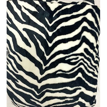 Leopard Plush Blanket WPM's Queen Blanket Sumptuously Soft Plush Flannel Mega Throw/reversible Bedspread Jungle Animal leopard zebra print Rio (BlackWhite Zebra) ()
