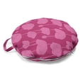 thumbnail image 1 of Floral Round Floor Cushion with Handle, Digitally Generated Illustration of Blooming Flower Silhouettes Botanical Art, Pillow for Living Room & Dorms, 18" Round, Pink Dark Magenta, by Ambesonne, 1 of 4