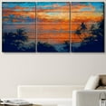 thumbnail image 1 of PixonSign Canvas Print Wall Art Set Watercolor Smudge Tropical Horizon Nature Wilderness Watercolor Modern Art Rustic Landscape Fun Multicolor Ultra for Living Room, Bedroom, Office - 16"x24"x3, 1 of 5