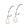 thumbnail image 3 of White Freshwater Cultured Rice Pearl Dangle Earrings in Sterling Silver, 3 of 4