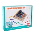 thumbnail image 3 of syligr Color Sorting Toy for Toddlers Ages 2-4 Wooden Educational Toy Sensory Training Pegs with Board Fine Motor Skills Rainbow Cylinders Matching Game Gift, 3 of 9