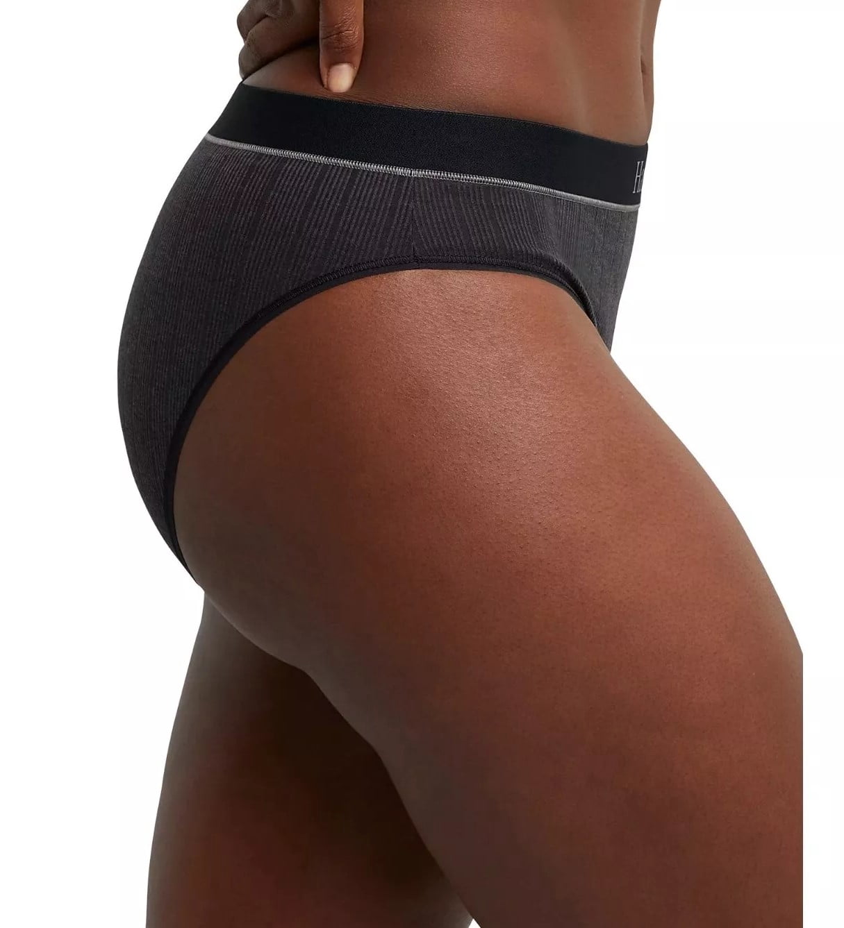Hanes Originals Women's Underwear Ribbed Hi-Cut, 3-Pack