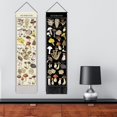 thumbnail image 2 of Juego de 2 tapices de setas en blanco y negro - 32,5x130 cm Decoración de pared japonesa Paisaje natural Interior Dormitorio, 2 of 5