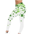 thumbnail image 6 of LEKWK Yoga Leggings Women St Patricks Day Four Leaf Clover Yoga Pants High Waist Irish Festival Gym Leggings Stretchy Holiday Party Costume Outfits, 6 of 7