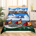 thumbnail image 1 of Funda nórdica Queen Size Bird Print Juego de cama Boho Animales Salvajes Exóticos, 1 of 7