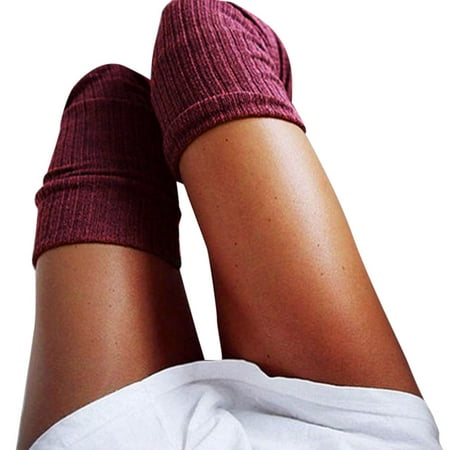 

KSCYKKKD Socks Girls Ladies Women Thigh High Over the Knee Socks Long Cotton Stockings Warm