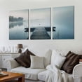 thumbnail image 2 of Ullo0ord Nature Landscape : Natural Lake Scene Picture Prints Bridge Dock Scenery Painting for Home Living Room Bedroom Office, 2 of 4