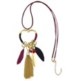 thumbnail image 4 of Collar Colgante de Borlas Color Rojo Zulema, 4 of 5