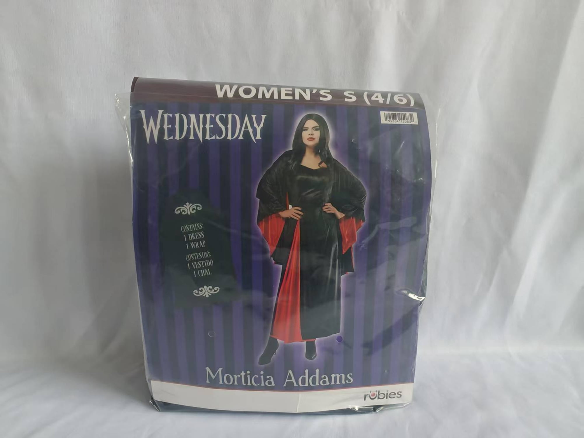 Wednesday Morticia Halloween Costume for Adults, Womens Size M (8/10), by Rubies