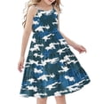 thumbnail image 2 of Nmnitkp Girl Dresses Cute Summer Dresses for Girls Sundress Boho Strap Casual Sleeveless Tiered Cami Dresses Blue,11 Years, 2 of 7