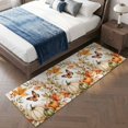 thumbnail image 4 of Hallway Runner Rug 2'x6', Pumpkins Fall Kitchen Runner Rugs Non-Slip Carpet Mats, Thanksgiving Butterfly Leaves Berry Bedside Rugs Runners Washable Floor Carpet for Bathroom Laundry Room, 4 of 8