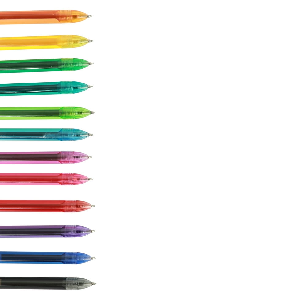 Pen + Gear Retractable Gel Pens, Assorted Colors, 12 Count Walmart