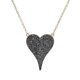 thumbnail image 1 of Collar con colgante de corazón Plata de ley 925 con micro circonitas AXL-032-Black, 1 of 3