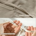 thumbnail image 5 of MooMee Duvet Cover Set Full 100% Washed Cotton Linen Like Textured Breathable 3-Piece (Tannish Linen Grey, 80"x90"), 5 of 9