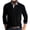 Black, variant on WREESH Mens Slim Fit Henley Shirts Workout Shirt Color Block Long Sleeve Pullover Causal Button T Shirt With Pocket Khaki