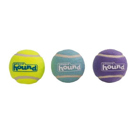 Outward Hound FlyFetch Squeaker Ballz Dog Toy, Squeaking Fetch & Retrieve Tennis Balls, Floats in Water, Compatible with FlyFetch Launch-A-Ball