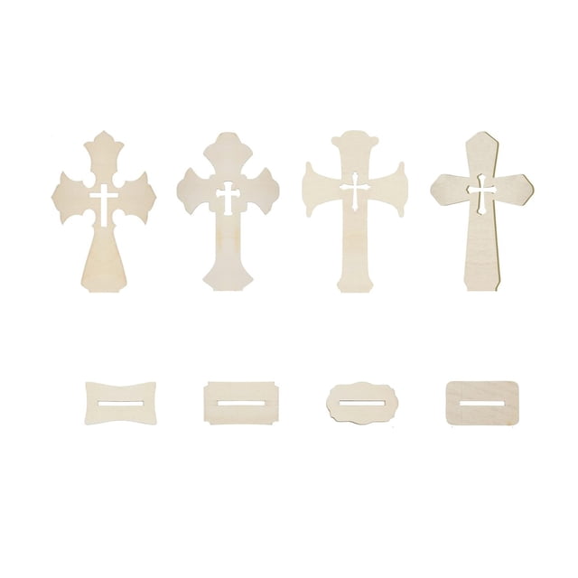 Buy 2 get 10% off ! 12 Pack Wooden Crosses For Crafts, Unfinished Wood Crosses For Centerpieces, Decor