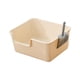 thumbnail image 1 of Caja de arena para gatos, caja de arena para gatitos, caja de arena portátil para gatos, caja de arena para gatos, abierta Café ligero, 1 of 7