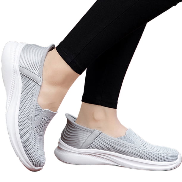 Zapatos Cómodos Mocasines Planos Malla Deporte Punto para Mujer Primavera Y Verano