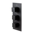 thumbnail image 1 of ALFI AB2801-BM 3-Way Thermostatic Valve Shower Mixer Square Knobs, Black Matte, 1 of 5