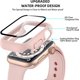 thumbnail image 5 of Waterproof Case Compatible with Apple Watch 42mm Series 3 2 1 with Built-in Tempered Film Screen Protector, Full Coverage Hard PC Anti-Fog Protective Film, Pink/Rose Gold/White, 42mm, 5 of 5