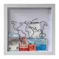 thumbnail image 5 of Shadow Box Frame Money Box Memory Box para niños y adultos (mapa de 20x20 cm), 5 of 5