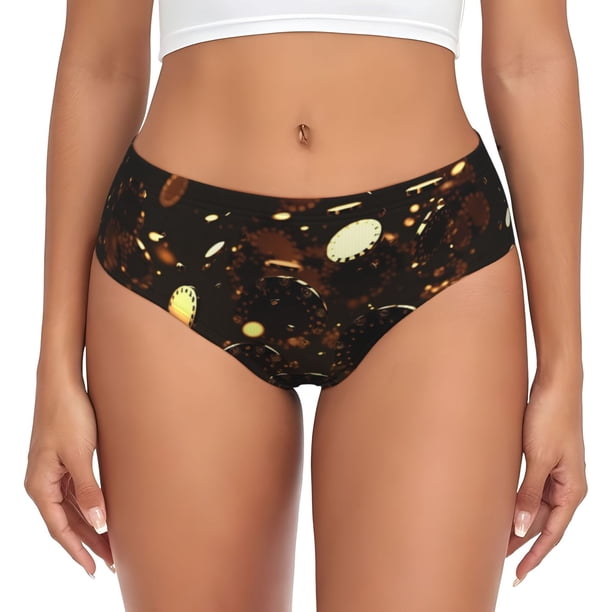 Balery Classical Golden Casino Ropa Interior de Algodón para Mujer con Dibujo – Braguitas Cómodas y Elásticas, Estilo Clásico-3X-Large