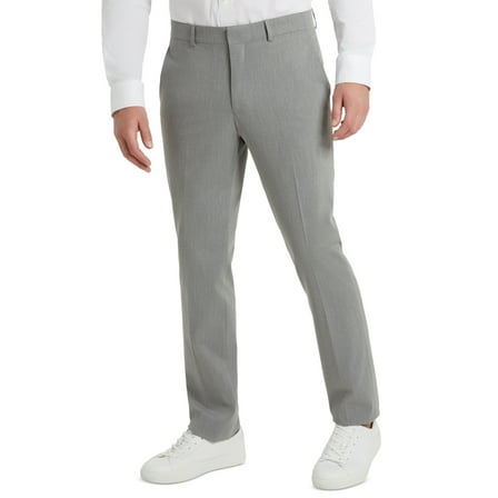Men's Techni-Cole Suit Separate Slim-Fit Pants Color: Light Grey Size: 36x32