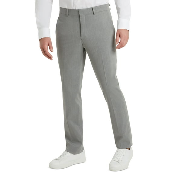 Men's Techni-Cole Suit Separate Slim-Fit Pants Color: Light Grey Size: 34x30